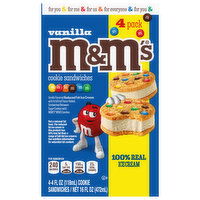 M&M's Cookie Sandwiches, Vanilla - 4 Each