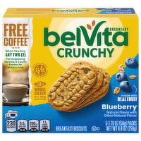 belVita Biscuits, Crunchy, Blueberry - 5 Each