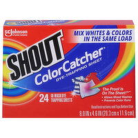 Shout Dye-Trapping Sheet, In-Wash - 24 Each