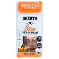 Oberto Chicken Breast, Bites, Buffalo Style Dipping Sauce, Fire Grilled - 4 Ounce