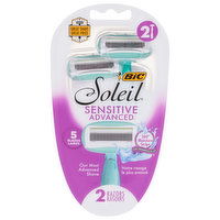 BiC Razors, Sensitive Advanced, 5 Blades - 2 Each