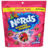 Nerds Gummy Clusters, Rainbow, Family Size, 18.5 Ounce