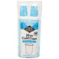 First Street Paper Cups, Cold, Designer Series, 16 Ounce - 100 Each