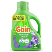 Gain Gain Liquid Laundry Detergent, Now with Odor Defense, Moonlight Breeze Scent, 81 fl oz, 61 Loads - 81 Fluid ounce