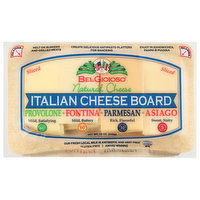 BelGioioso Italian Cheese Board, Provolone/Fontina/Parmesan/Asiago, Sliced - 12 Ounce