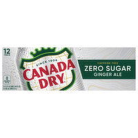 Canada Dry Ginger Ale, Zero Sugar - 12 Each