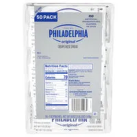 Philadelphia Cream Cheese Spread, Original, 50 Pack, 50 Each