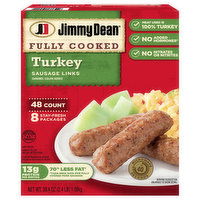 Jimmy Dean Sausage Links, Turkey, Fully Cooked - 48 Each