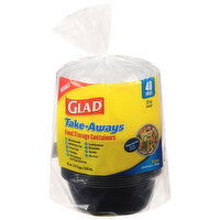 Glad Food Storage Containers, Round, 32 Ounce, 20 Sets, 20 Each