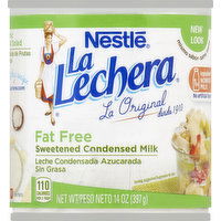 La Lechera Milk, Sweetened Condensed, Fat Free, 14 Ounce