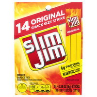 Slim Jim Original Snack Size Smoked Snack Stick - 14 Each