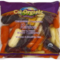 Cal Organic Farms Baby Carrots, Rainbow, Cut & Peeled - 12 Ounce