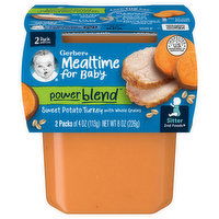 Gerber Sweet Potato Turkey, Poweblend, Sitter 2nd Foods, 2 Pack, 8 Ounce