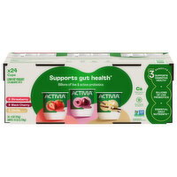 Activia 1.5% Milkfat Low Fat Strawberry/Black Cherry/Vanilla Yogurt - 24 Each