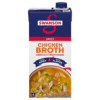 Swanson Chicken Broth, Spicy - 32 Ounce