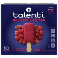 Talenti Sorbetto Bars, Roman Raspberry, Mini - 6 Each