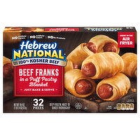 Hebrew National Beef Franks, in a Puff Pastry Blanket - 32 Each