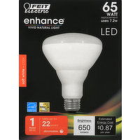 Feit Electric Light Bulb, LED, Soft White, 7.2 Watts - 1 Each