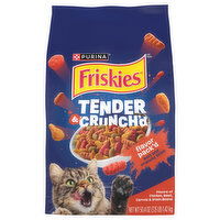 Friskies Cat Food, Flavors of Chicken, Beef, Carrots & Green Beans, Tender & Crunch'd, 50.4 Ounce