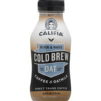 Califia Farms Coffee & Oatmilk, Black & White, Cold Brew - 10.5 Ounce