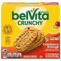 belVita Breakfast Biscuits, Crunchy, Cranberry Orange, 8.8 Ounce