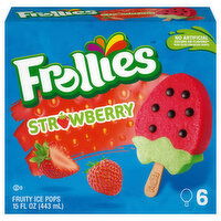 Frollies Fruity Ice Pops Strawberry - 6 Each