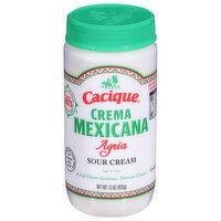 Cacique Sour Cream, Agria, Crema Mexicana, 15 Ounce