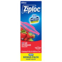 Ziploc Seal Top Bags, Storage, Gallon, Mega Pack - 42 Each