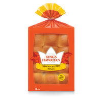 Kings Hawaiian Savory Butter Rolls, 12 Count - 12 Each