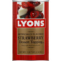 Lyons Dessert Topping, Strawberry - 55 Ounce