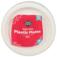 First Street Plastic Plates, Heavy Duty - 75 Each