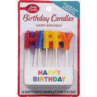 Betty Crocker Birthday Candles, Happy Birthday, 3 Inch, 13 Each