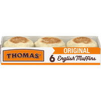 Thomas' Original Plain English Muffins, 6 count, 13 oz - 6 Each