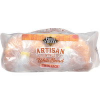 First Street White Bread, Artisan Style, Twin Pack, 40 Ounce