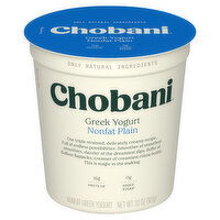 Chobani Yogurt, Greek, Nonfat, Plain - 32 Ounce