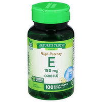 Nature's Truth Vitamin E, High Potency, 180 mg, Quick Release Softgels - 100 Each