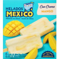 Helados Mexico Ice Cream Bars, Premium, Mango