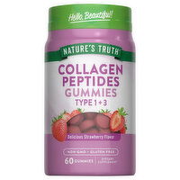 Nature's Truth Collagen Peptides, Gummies, Delicious Strawberry Flavor, 60 Each