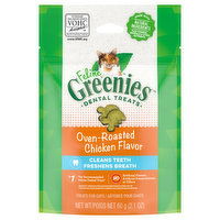 Feline Greenies Treats for Cats, Oven-Roasted Chicken Flavor, 2.1 Ounce