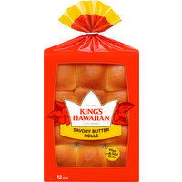 King's Hawaiian Rolls, Savory Butter, 12 Each