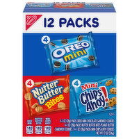 Nabisco Cookies, Oreo Mini/Nutter Butter Bites/Mini Chips Ahoy!, 12 Packs, 12 Each