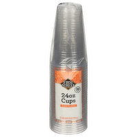 First Street Cups, Clear Plastic, 24 Ounce - 30 Each