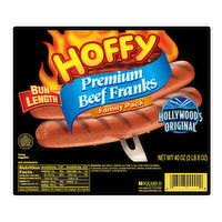 Hoffy Beef Franks Bun Length - 40 Ounce