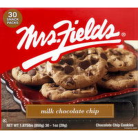 MRS FIELDS Cookies, Milk Chocolate Chip - 30 Each