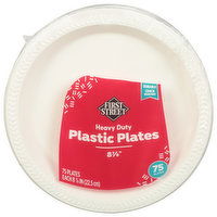 First Street Plastic Plates, Heavy Duty - 75 Each