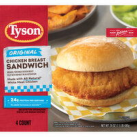 Tyson Frozen Original Chicken Breast Sandwich, 24 oz - 4 Each