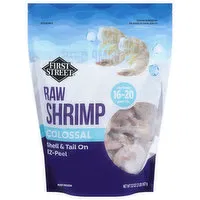 First Street Shrimp, Raw, Colossal, 2 Pound