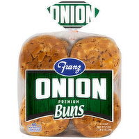 Franz Franz BBQ Onion Hamburger Buns  - 21 Ounce