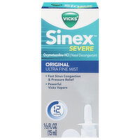Vicks Nasal Decongestant, Severe, Ultra Fine Mist, Original - 0.5 Fluid ounce