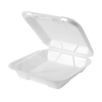 8x8 Small Hinged Container White AZ/NV - 200 Each